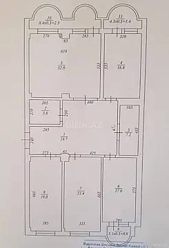 Satılır 4 otaqlı mənzil 161 m²