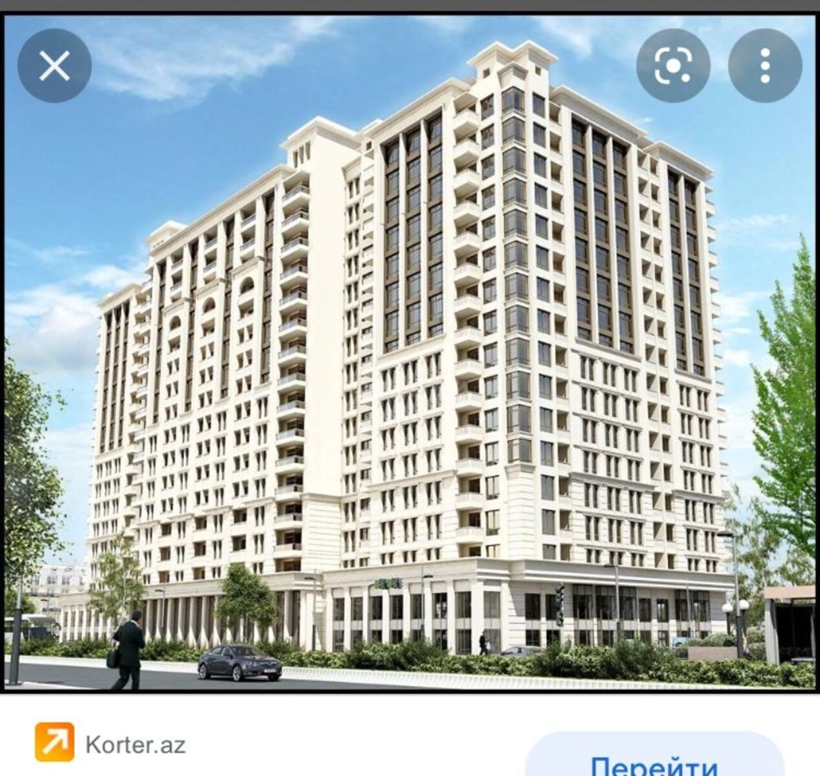 Kirayə verilir 2 otaqlı mənzil 55 m²