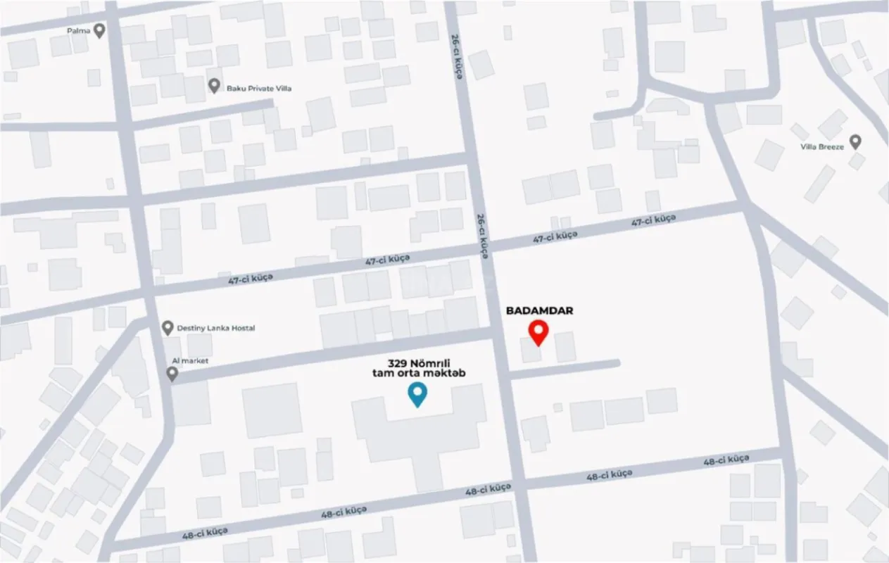 Satılır 2 otaqlı mənzil 58 m²