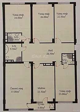 Satılır 5 otaqlı mənzil 204 m²