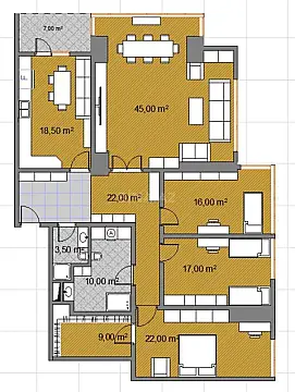 Satılır 4 otaqlı mənzil 170 m²