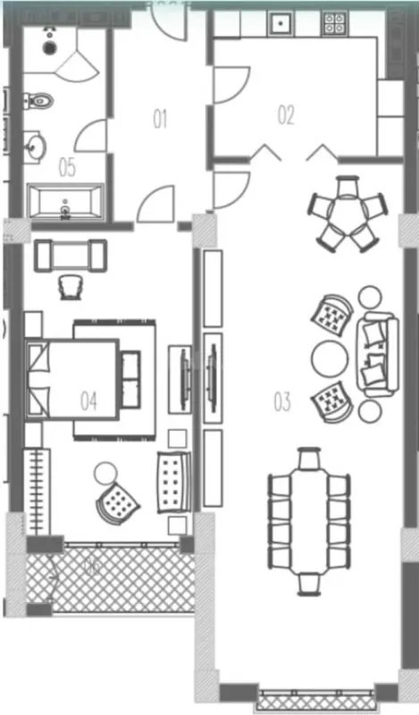 Satılır 2 otaqlı mənzil 124 m²