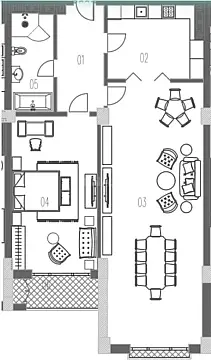 Satılır 2 otaqlı mənzil 124 m²