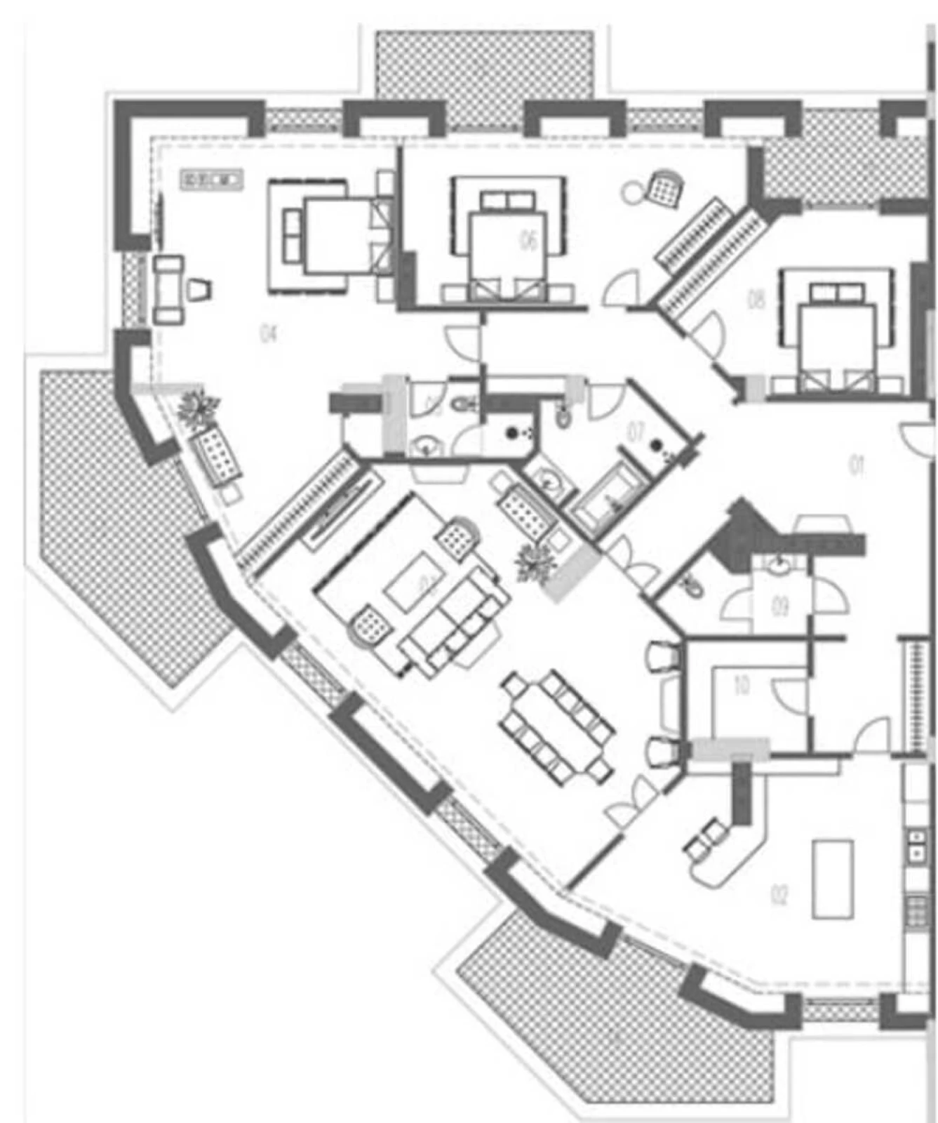 Satılır 4 otaqlı mənzil 343 m²