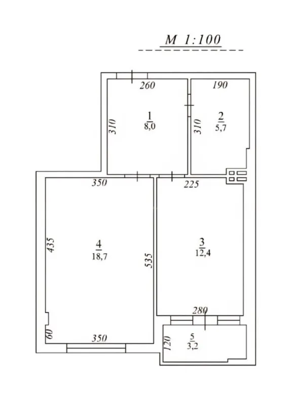 Satılır 2 otaqlı mənzil 55 m²