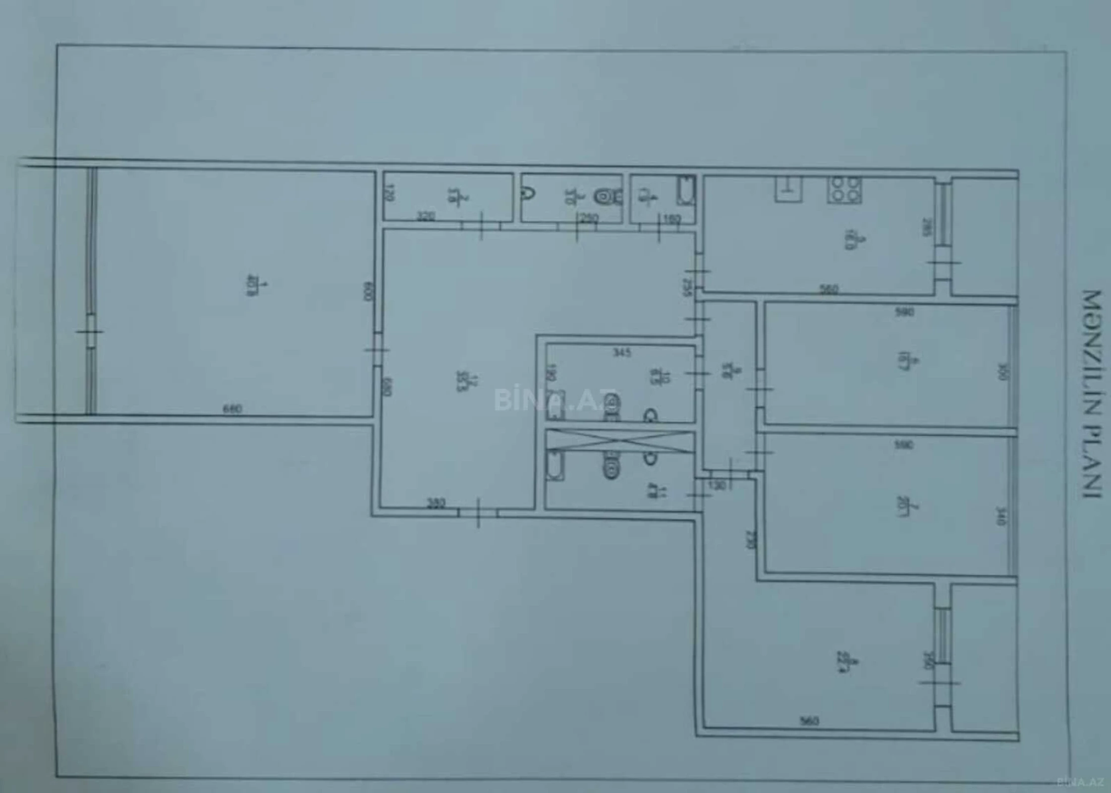 Satılır 4 otaqlı mənzil 210 m²