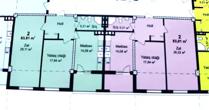 Satılır 3 otaqlı mənzil 84 m²