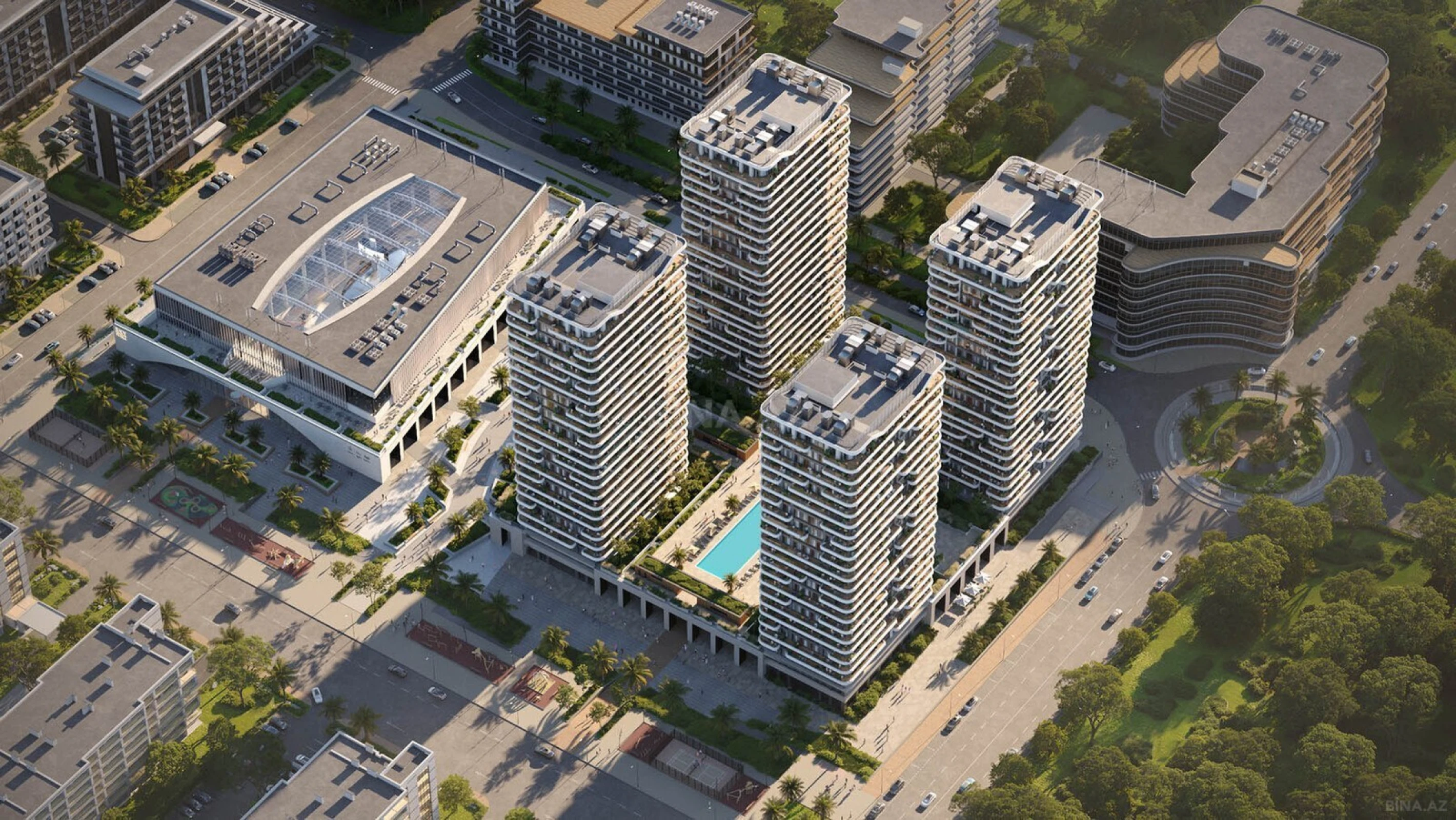 Satılır 1 otaqlı mənzil 60.6 m²