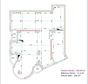 Satılır 5 otaqlı mənzil 218 m²