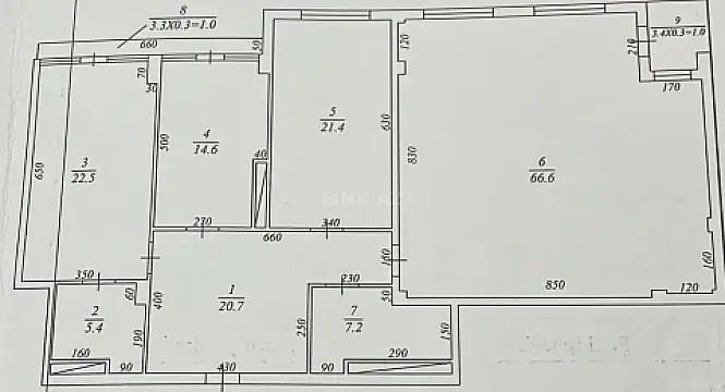 Satılır 3 otaqlı mənzil 189 m²