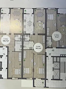 Satılır 3 otaqlı mənzil 140 m²