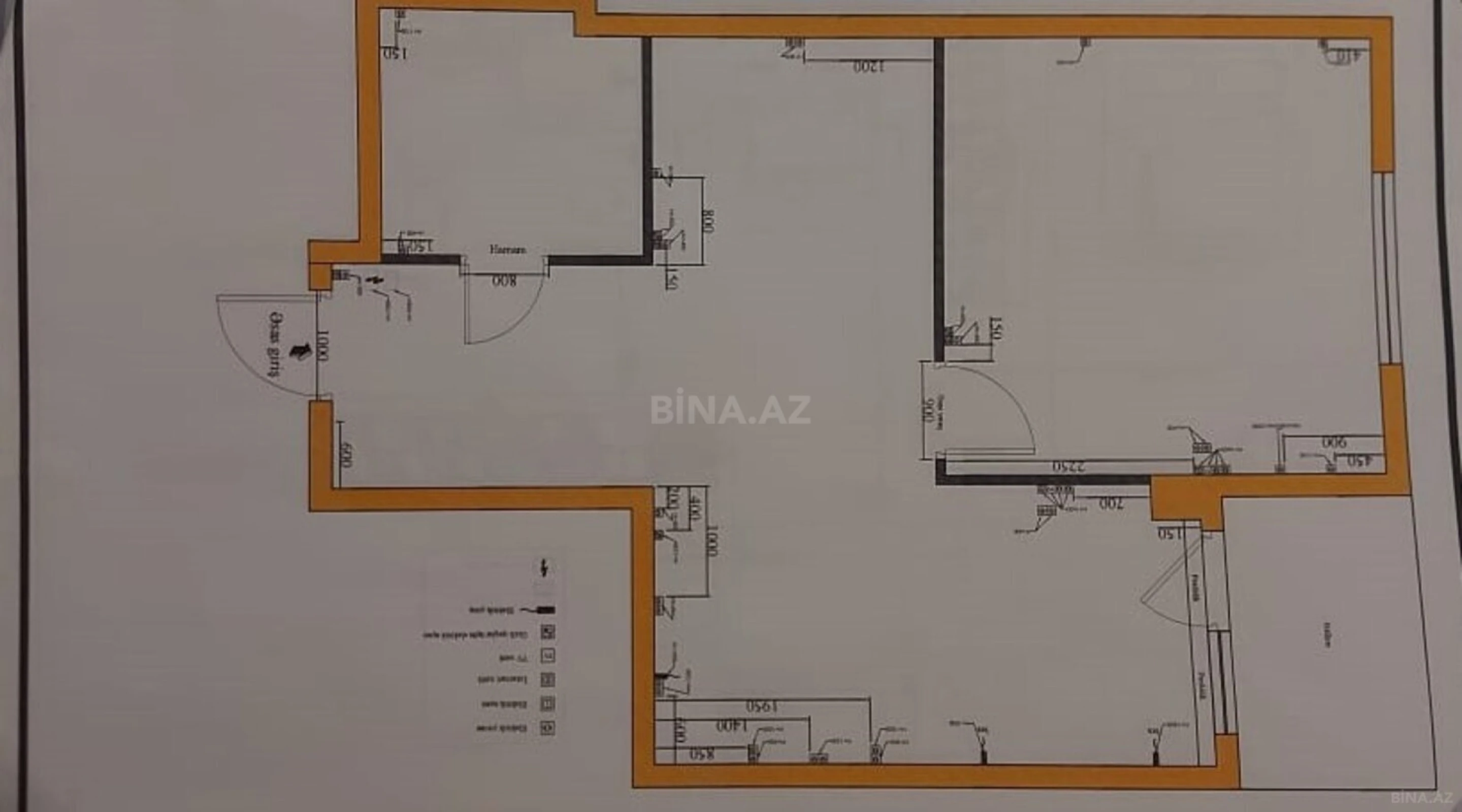 Satılır 2 otaqlı mənzil 60 m²