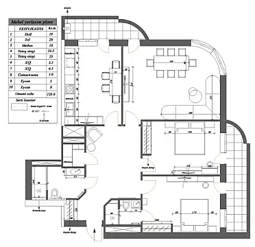 Satılır 3 otaqlı mənzil 142 m²