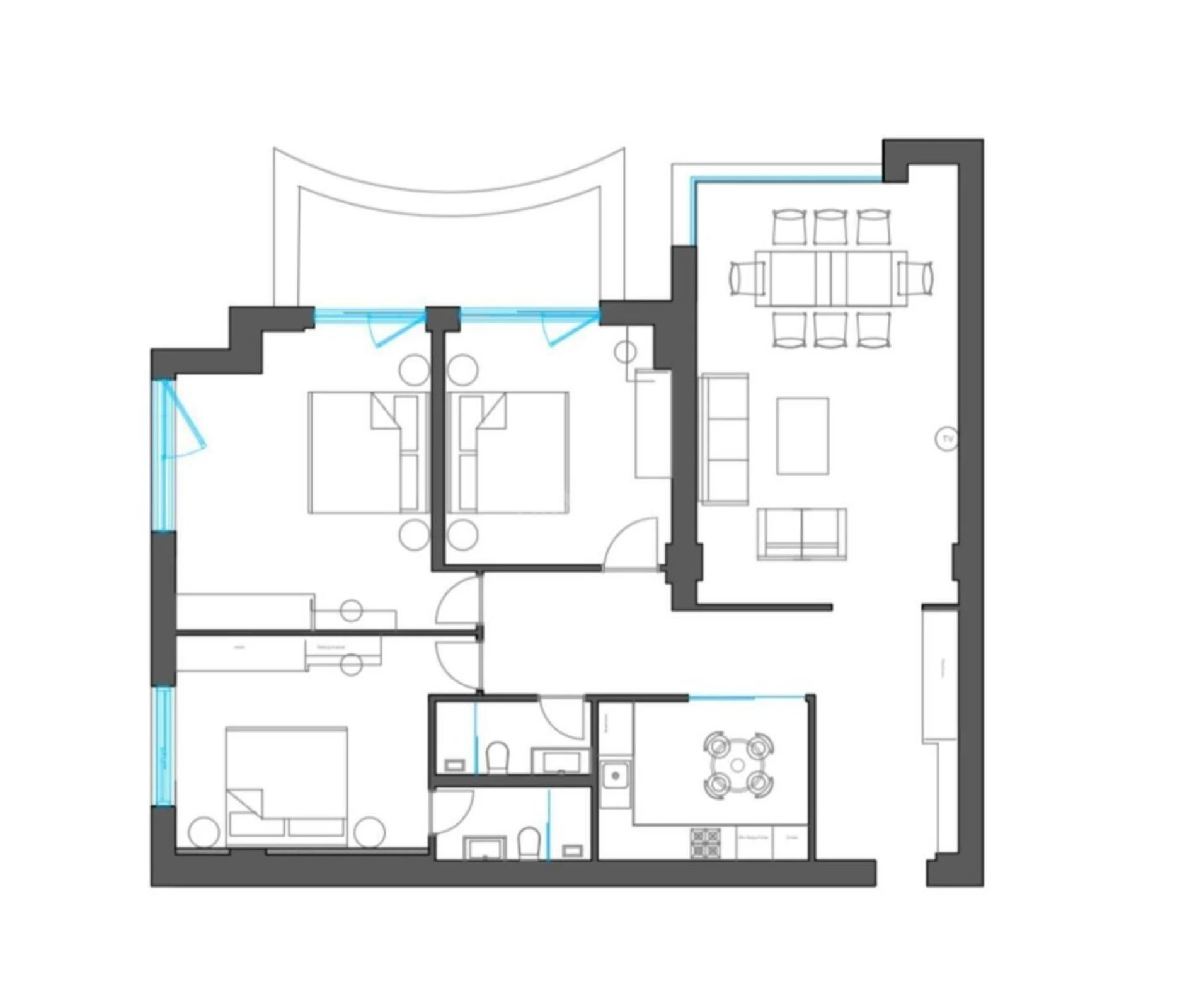 Satılır 3 otaqlı mənzil 136 m²