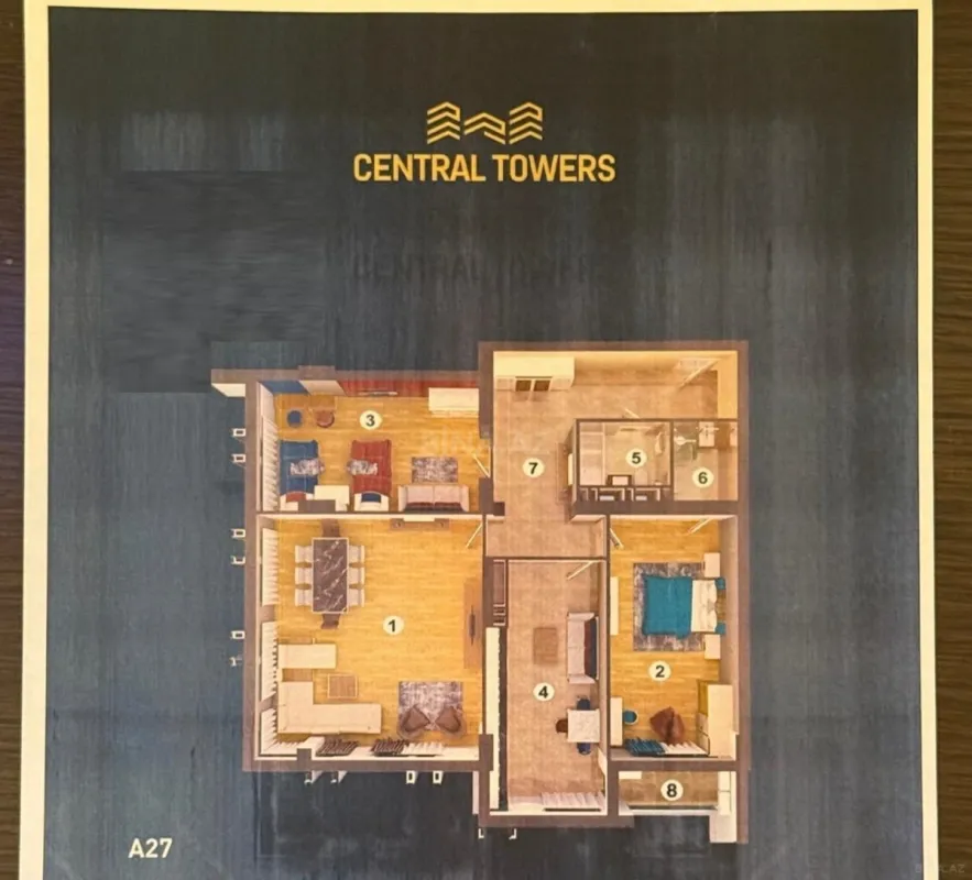 Satılır 3 otaqlı mənzil 154 m²