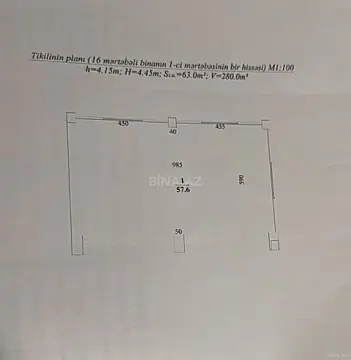 Satılır obyekt 65 m²