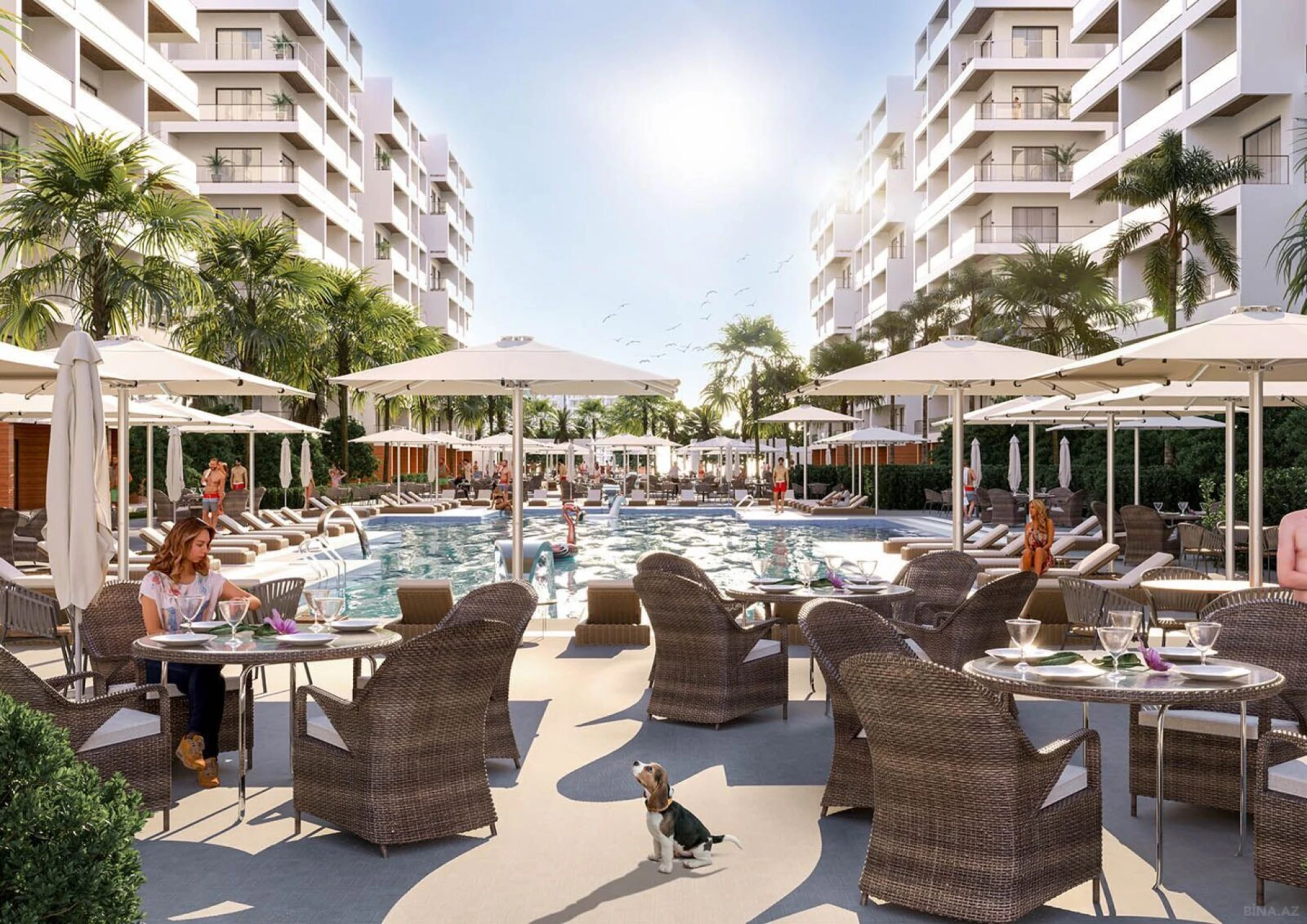 Satılır 1 otaqlı mənzil 45 m²