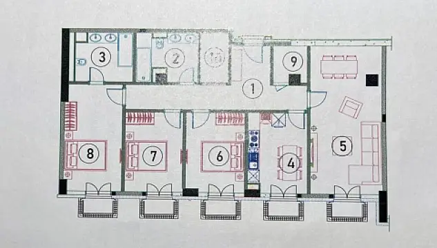 Satılır 4 otaqlı mənzil 136 m²