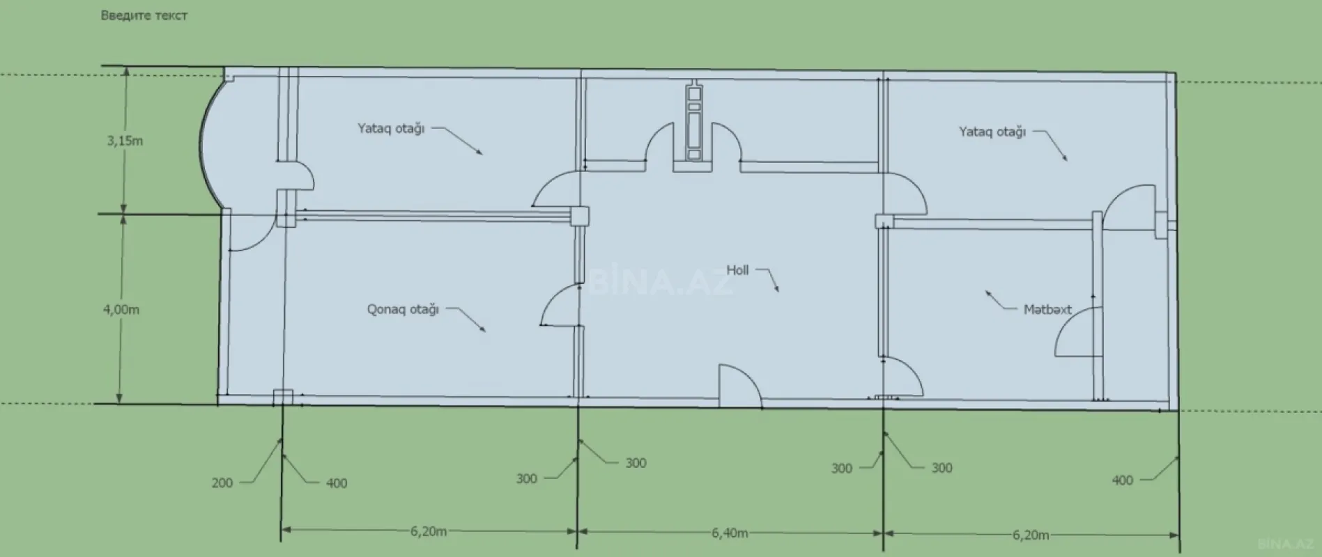 Satılır 4 otaqlı mənzil 150 m²