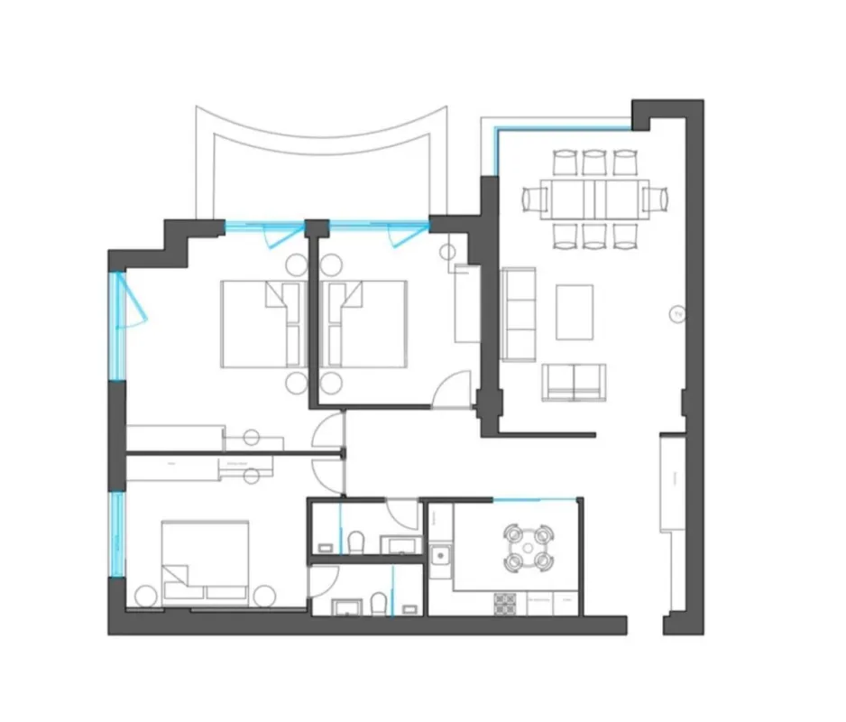 Satılır 3 otaqlı mənzil 136 m²