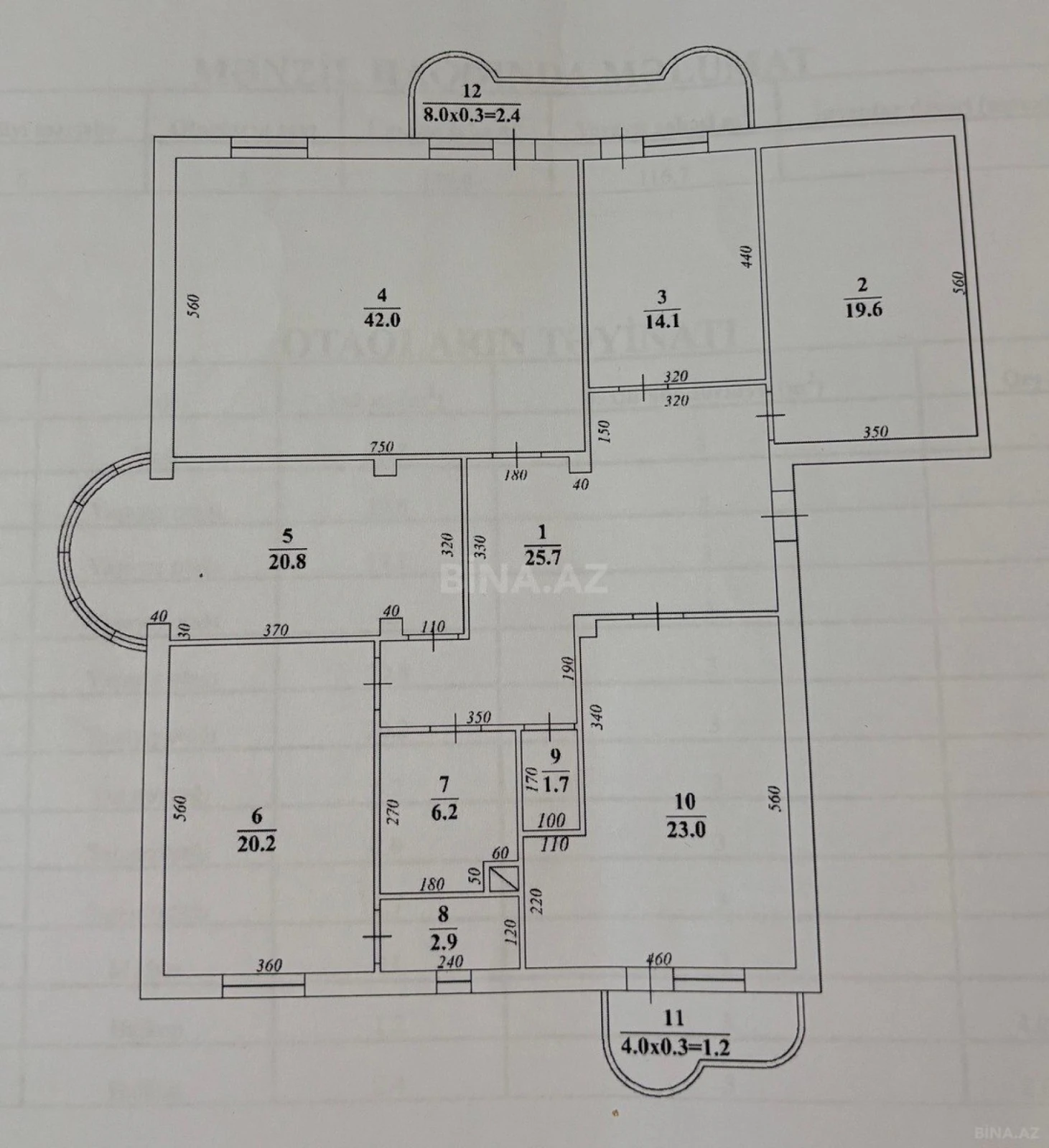 Satılır 5 otaqlı mənzil 192 m²