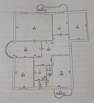 Satılır 5 otaqlı mənzil 192 m²