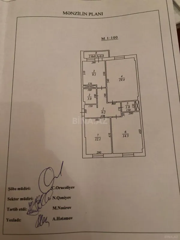 Satılır 3 otaqlı mənzil 75 m²