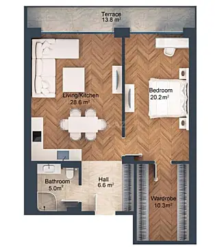 Satılır 2 otaqlı mənzil 97.8 m²