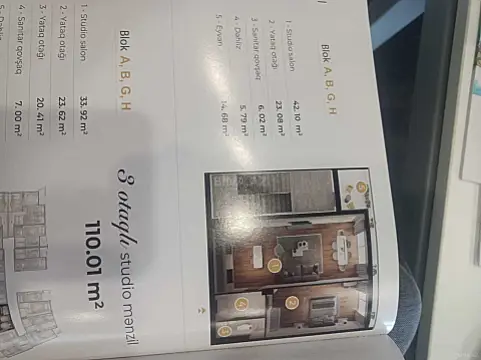 Satılır 2 otaqlı mənzil 92 m²