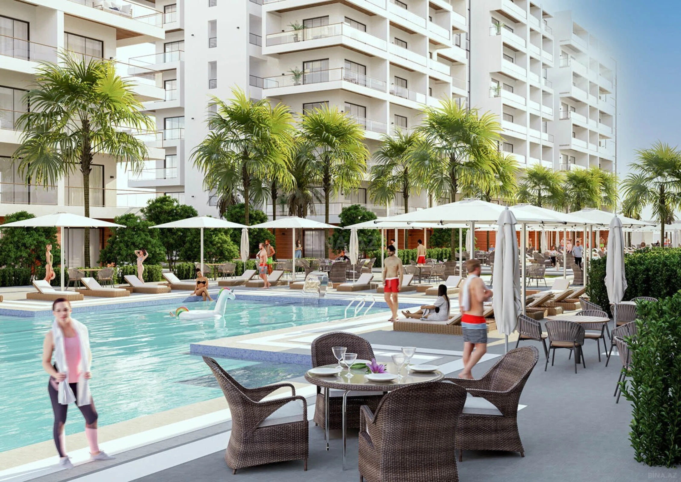 Satılır 1 otaqlı mənzil 46.1 m²