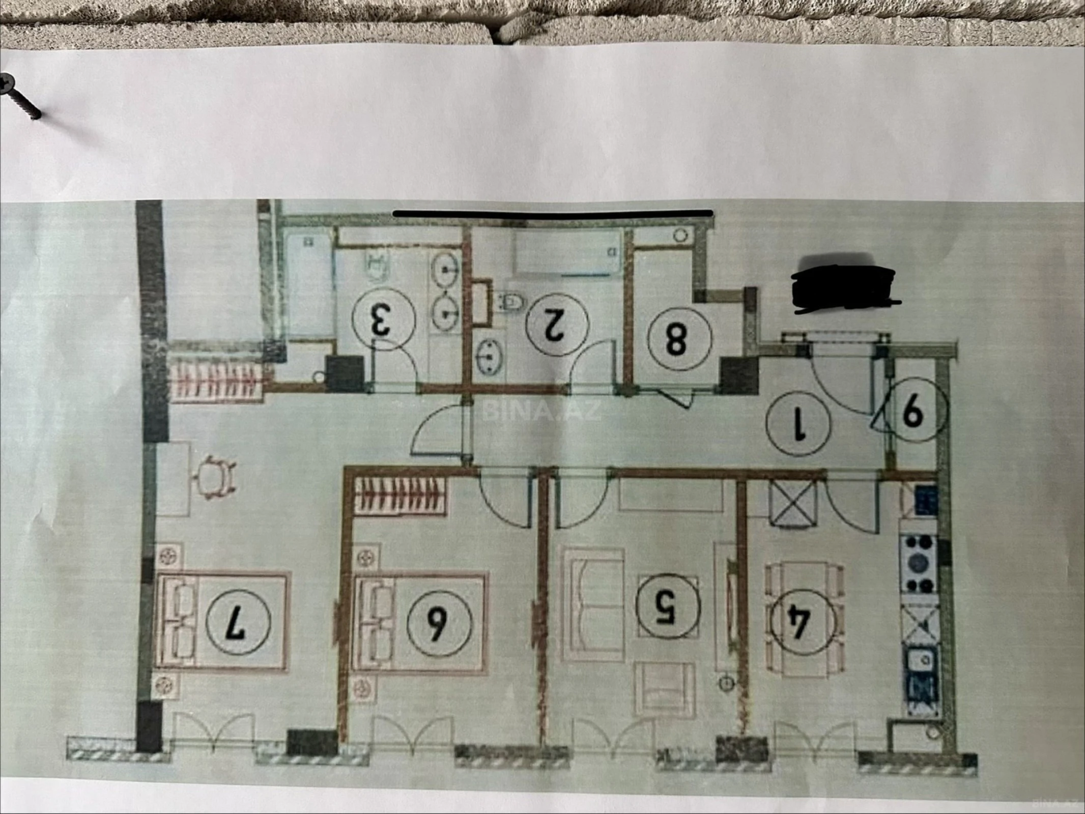 Satılır 3 otaqlı mənzil 105 m²