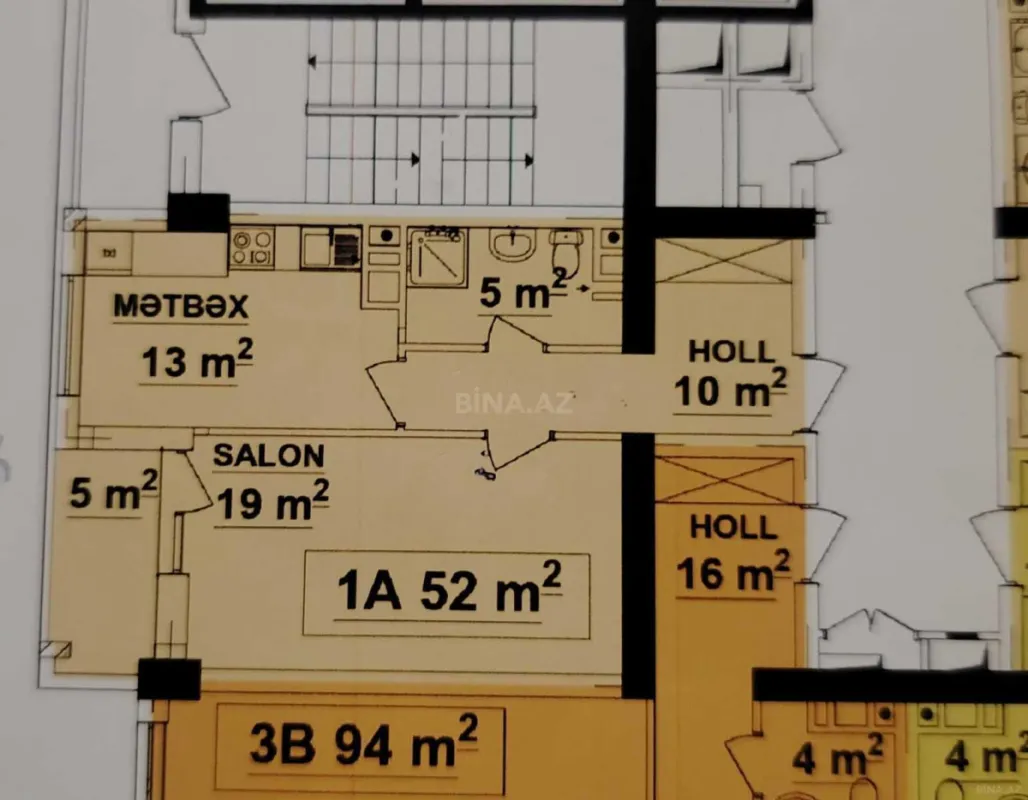 Satılır 3 otaqlı mənzil 94 m²