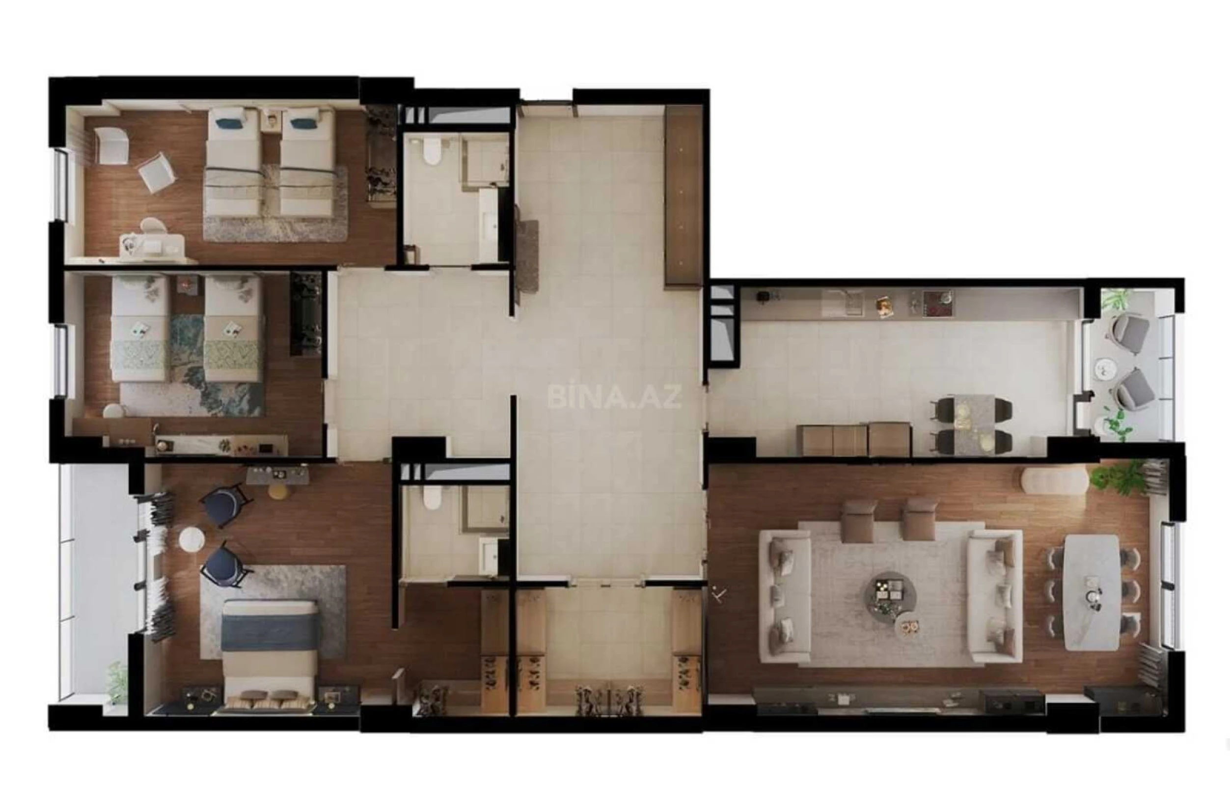 Satılır 4 otaqlı mənzil 275 m²