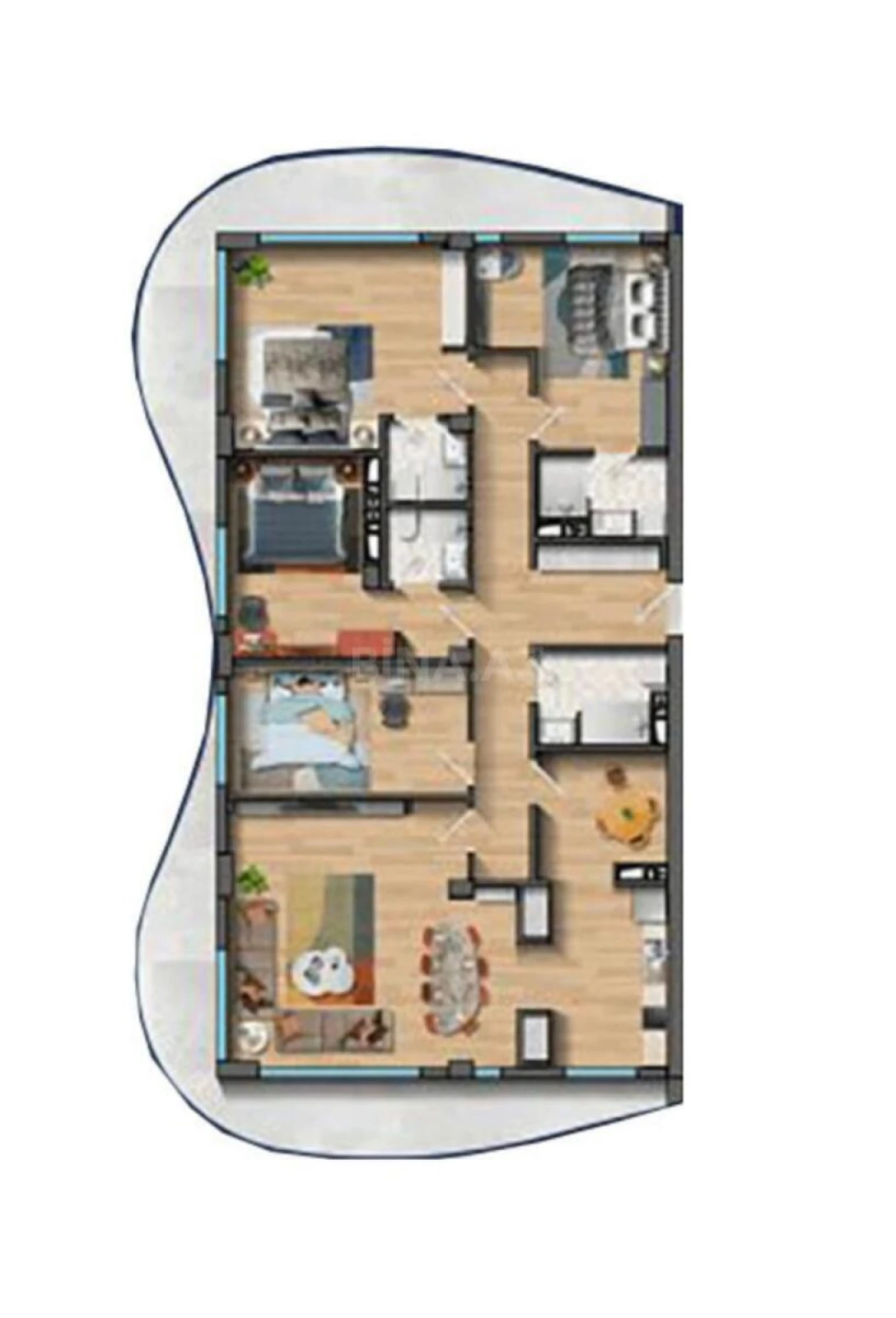 Satılır 5 otaqlı mənzil 272.4 m²