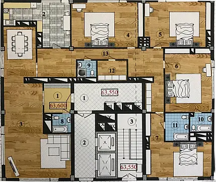 Satılır 6 otaqlı mənzil 700 m²