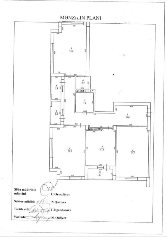 Satılır 3 otaqlı mənzil 142 m²