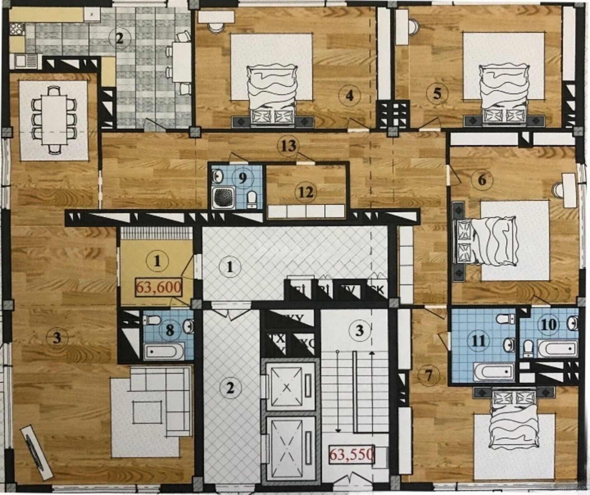 Satılır 6 otaqlı mənzil 700 m²