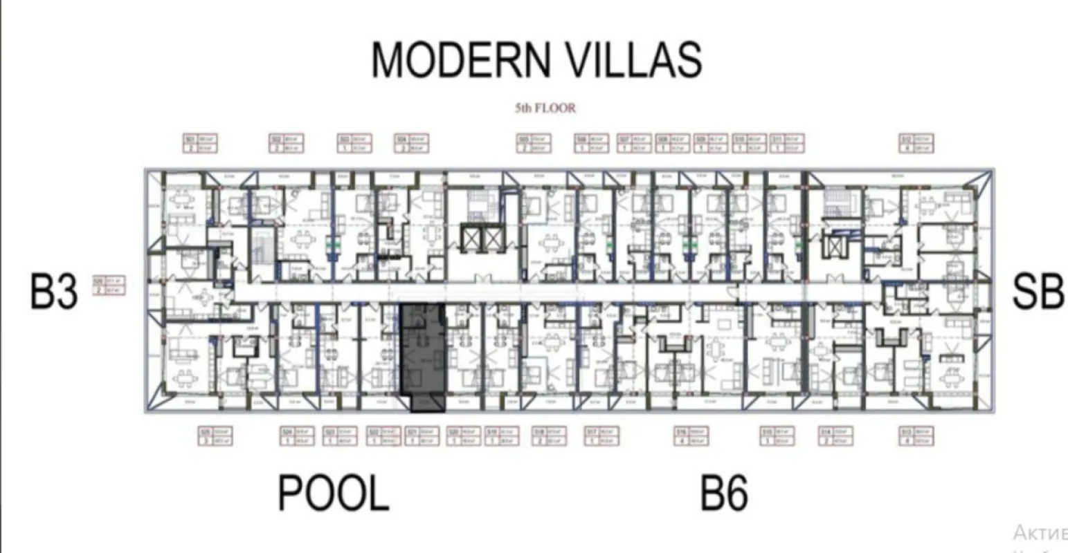 Satılır 1 otaqlı mənzil 54 m²