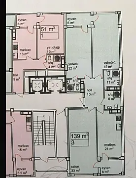 Satılır 3 otaqlı mənzil 139 m²