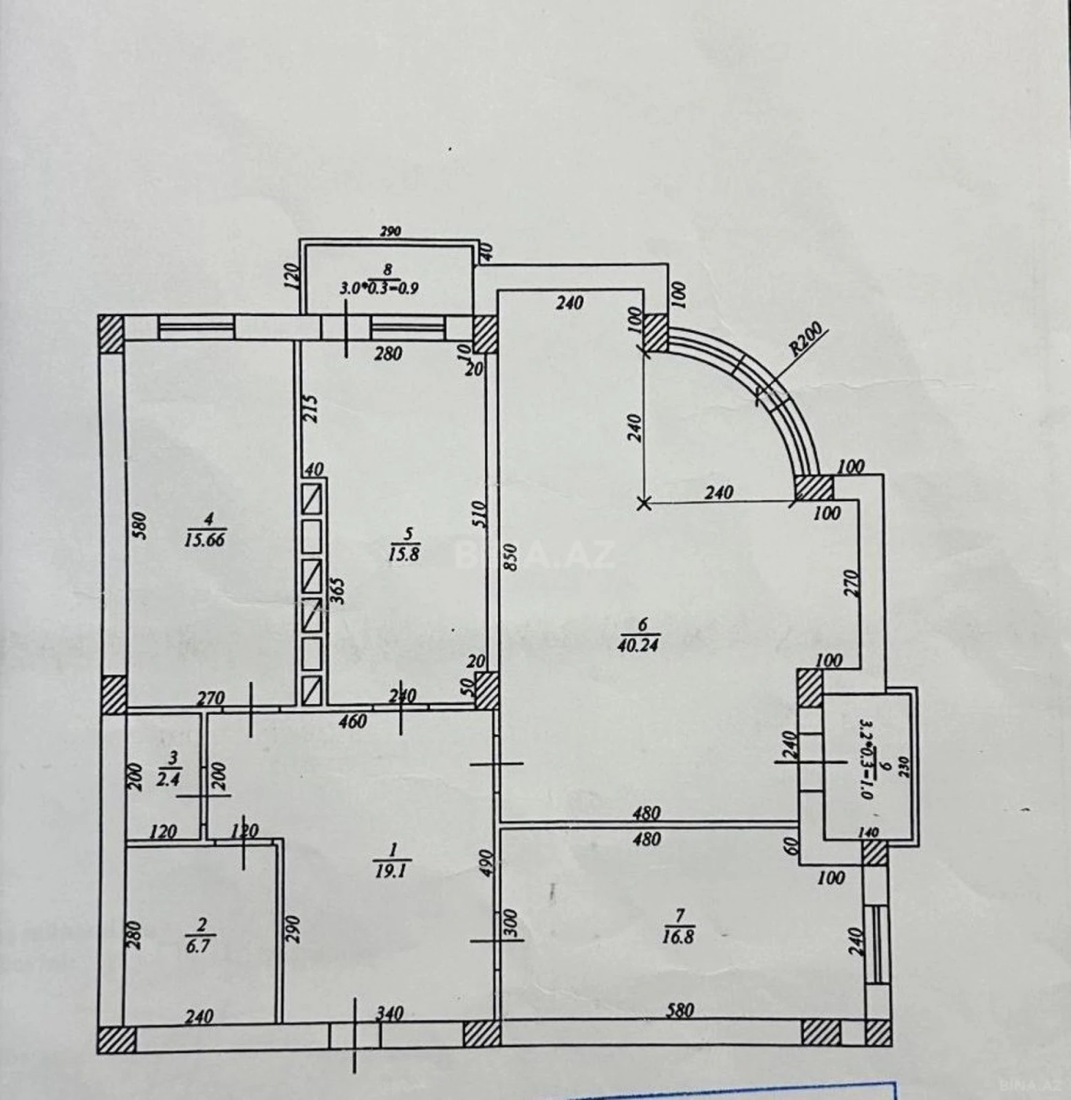 Satılır 3 otaqlı mənzil 123 m²