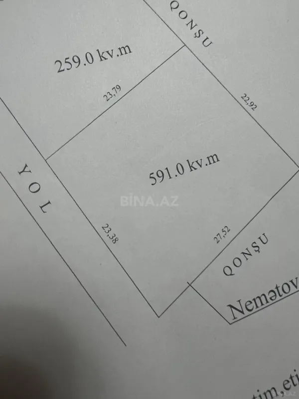 Satılır torpaq sahəsi 5.9 m²