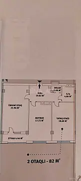 Satılır 2 otaqlı mənzil 82 m²