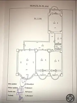 Satılır 3 otaqlı mənzil 137 m²
