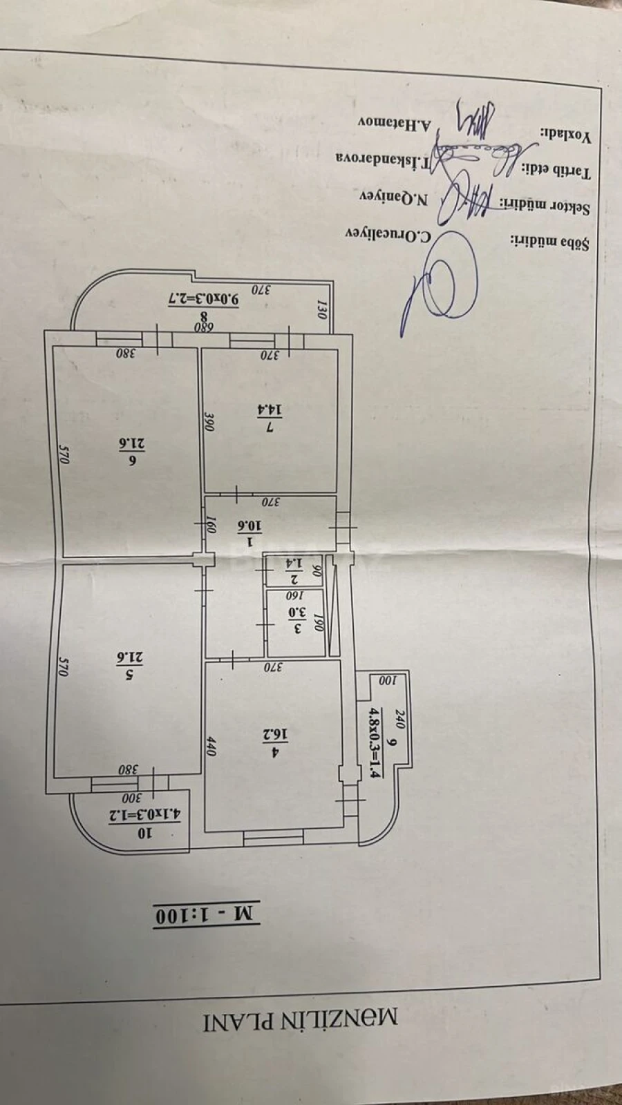 Satılır 3 otaqlı mənzil 110 m²