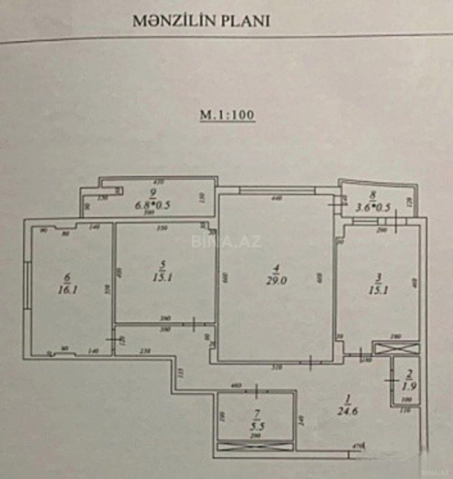 Satılır 3 otaqlı mənzil 120 m²