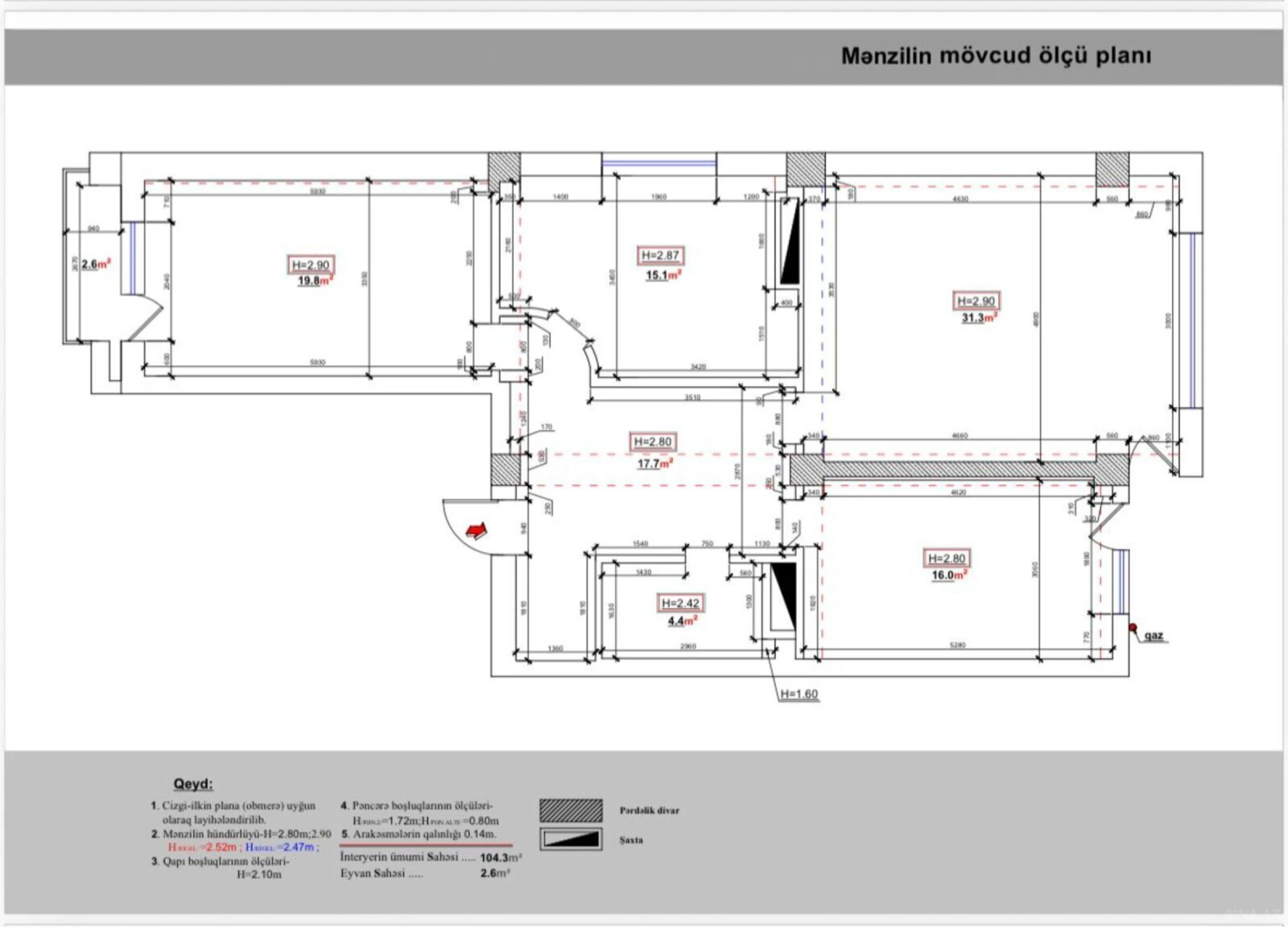 Satılır 3 otaqlı mənzil 115 m²