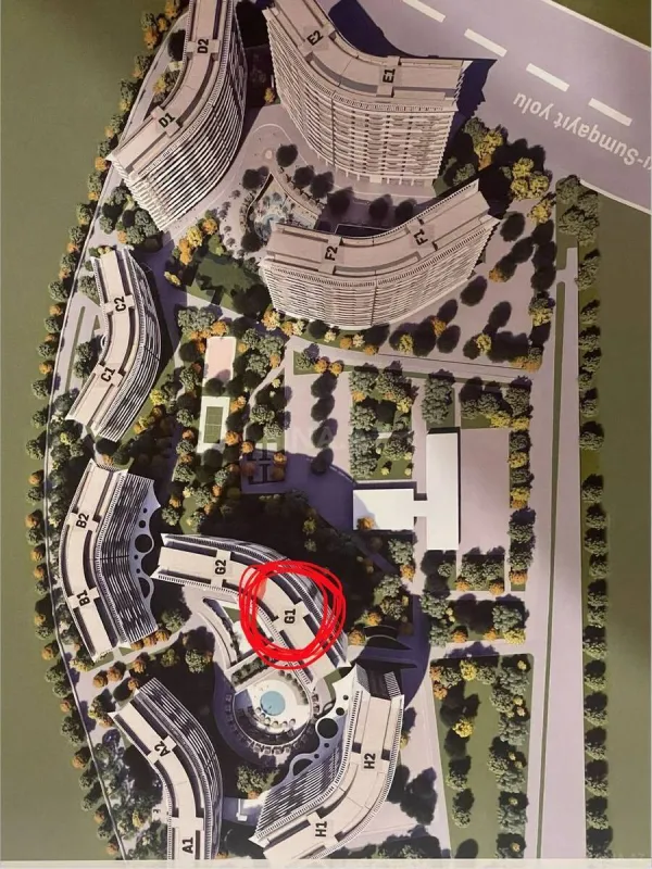 Satılır 2 otaqlı mənzil 92 m²