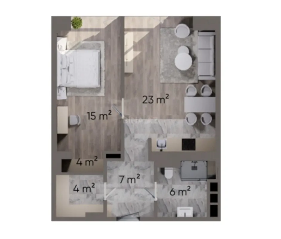 Satılır 2 otaqlı mənzil 67.1 m²