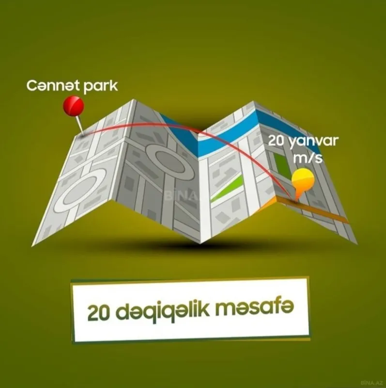 Satılır 2 otaqlı mənzil 62 m²