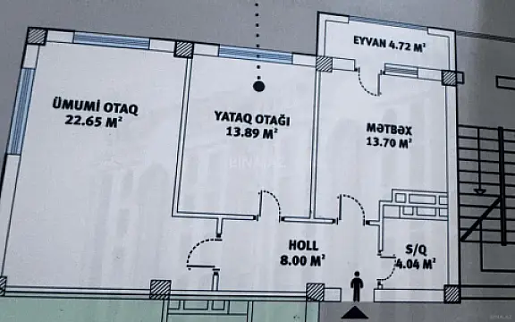 Satılır 2 otaqlı mənzil 67 m²